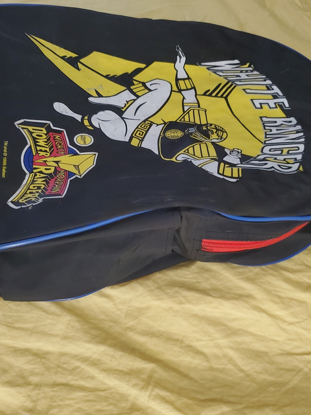 Power Ranger White Ranger Black & Yellow Kids Backpack - Picture 9 of 11